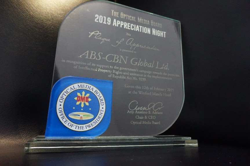 ABS-CBN Global among the business ‘gems’ recognized by the Optical Media Board